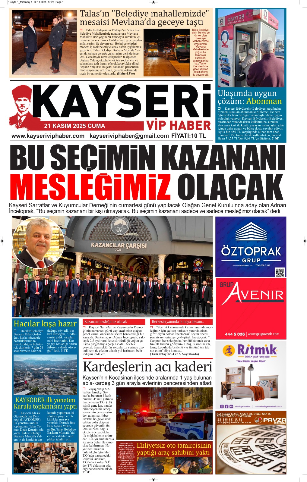21 Kasım 2025 Cuma