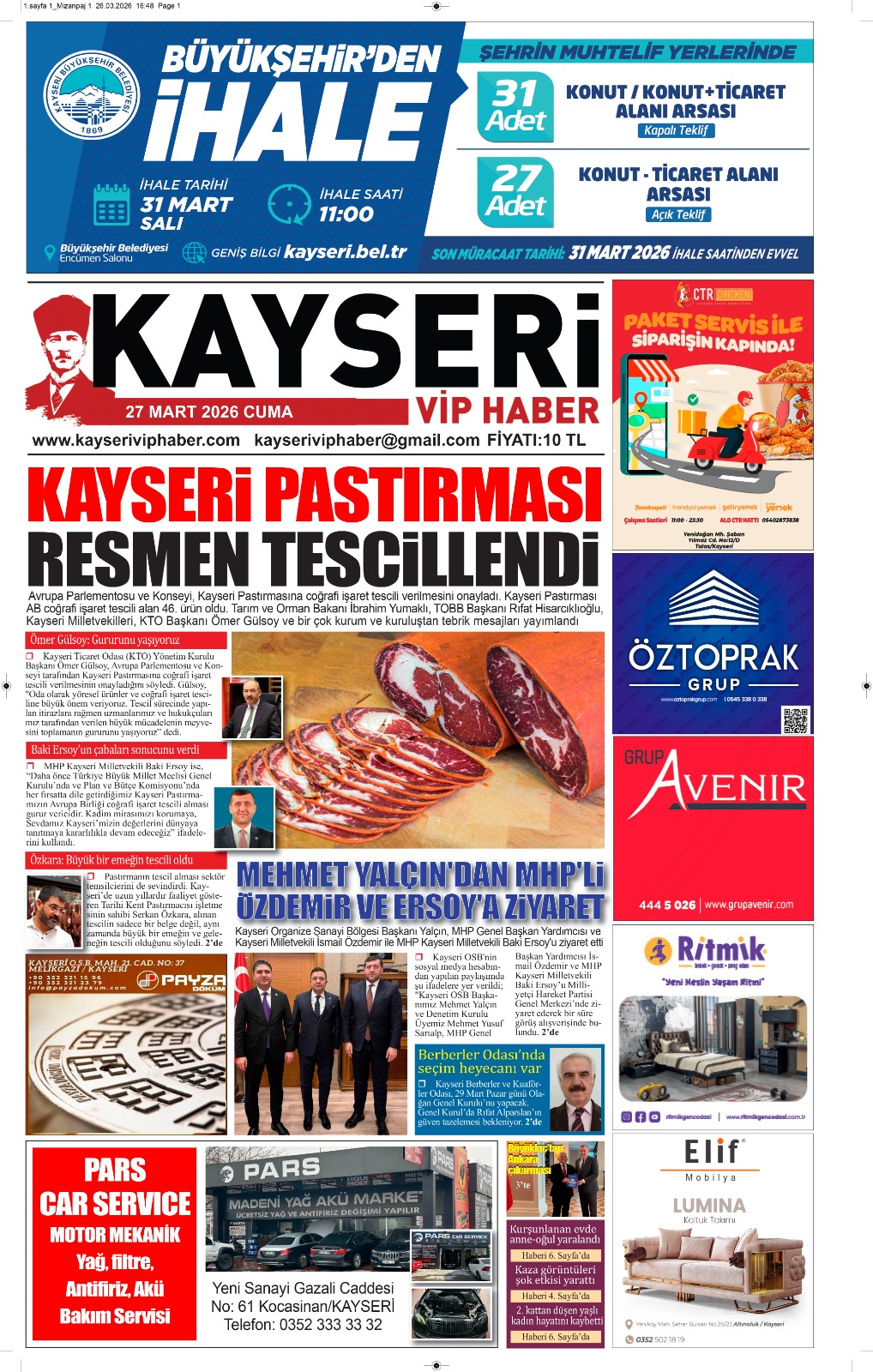 27 Mart 2026 Cuma