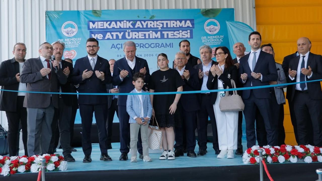 BÜYÜKŞEHİR'İN MEKANİK AYIRMA VE ATY ÜRETİM TESİSİ AÇILDI