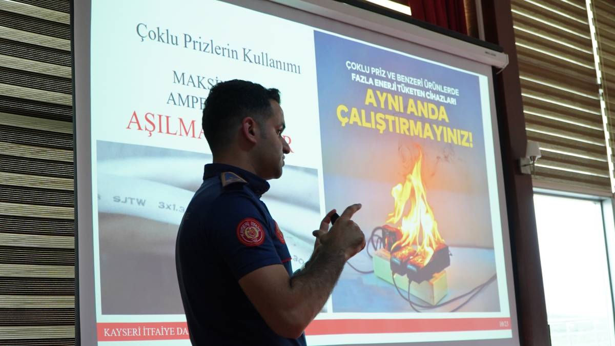 ERCİYES A.Ş. PERSONELİNE YANGIN EĞİTİMİ