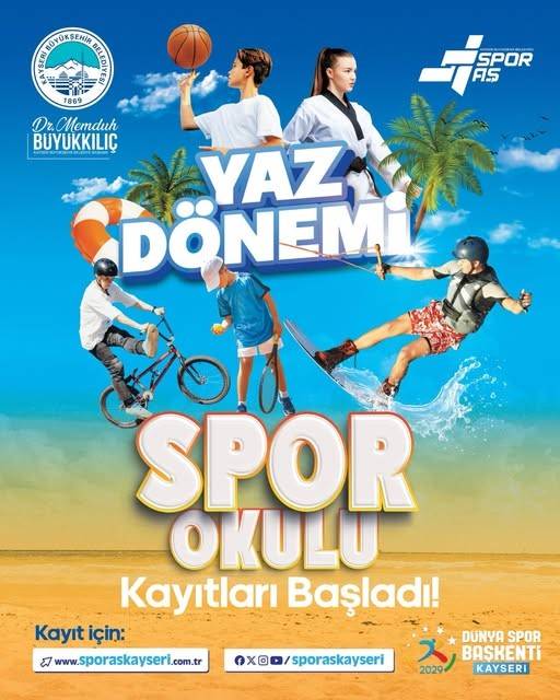 YAZ DÖNEMİ SPOR OKULU KAYITLARI BAŞLADI