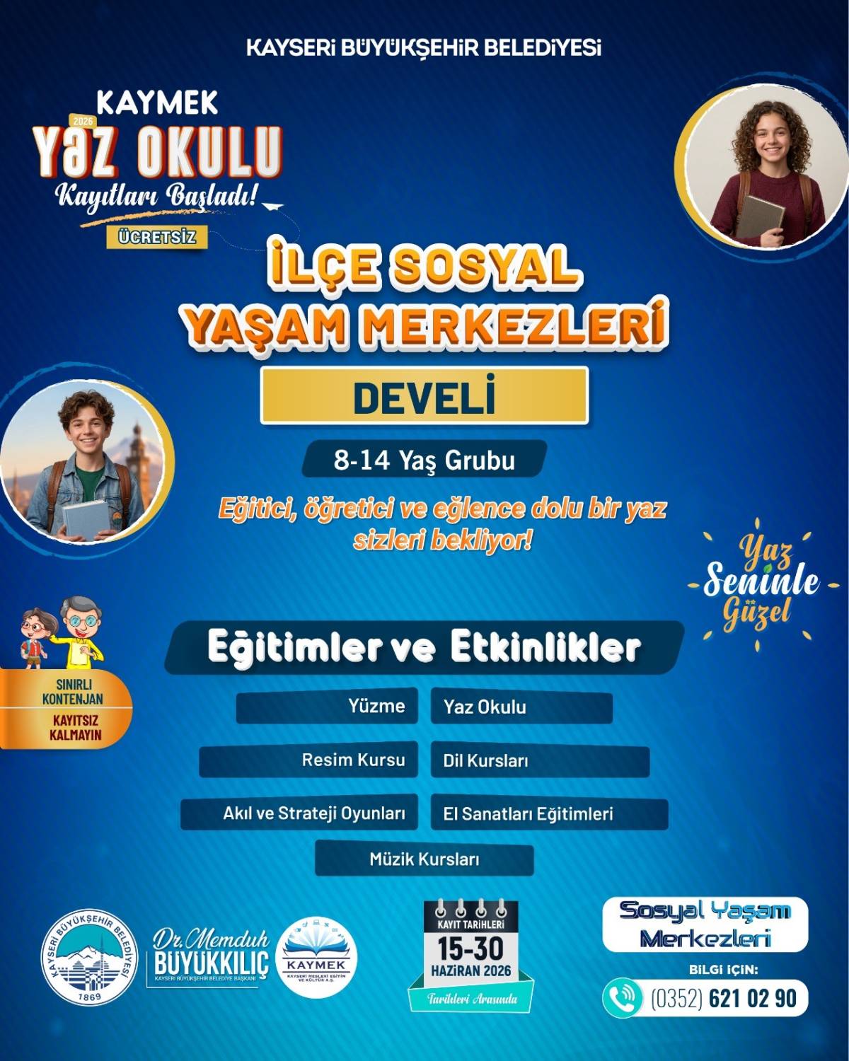 YAZ OKULU KAYITLARI BAŞLADI