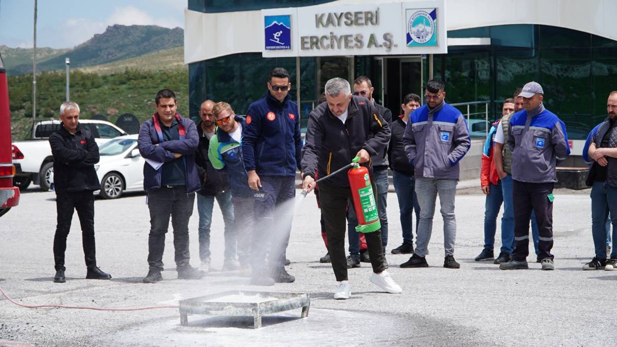 ERCİYES A.Ş. PERSONELİNE YANGIN EĞİTİMİ