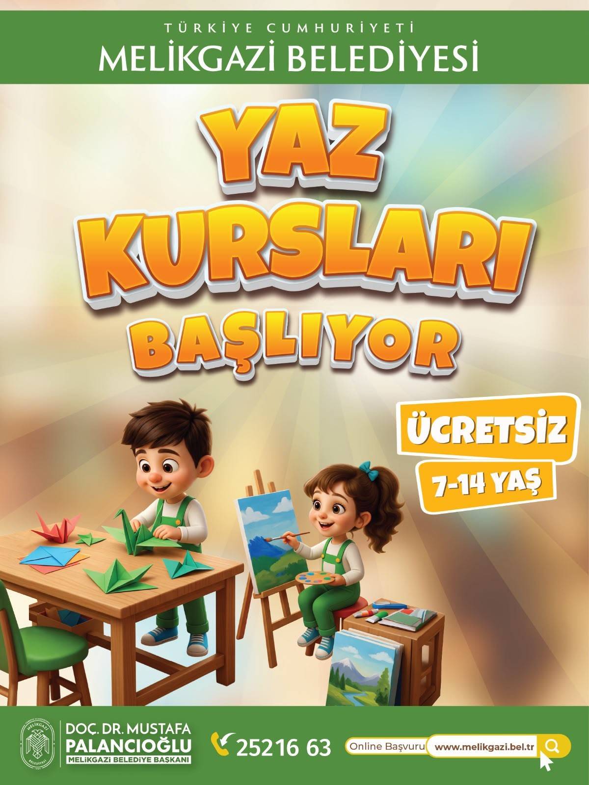 MELİKGAZİ'NİN YAZ KURSLARINDA GERİ SAYIM