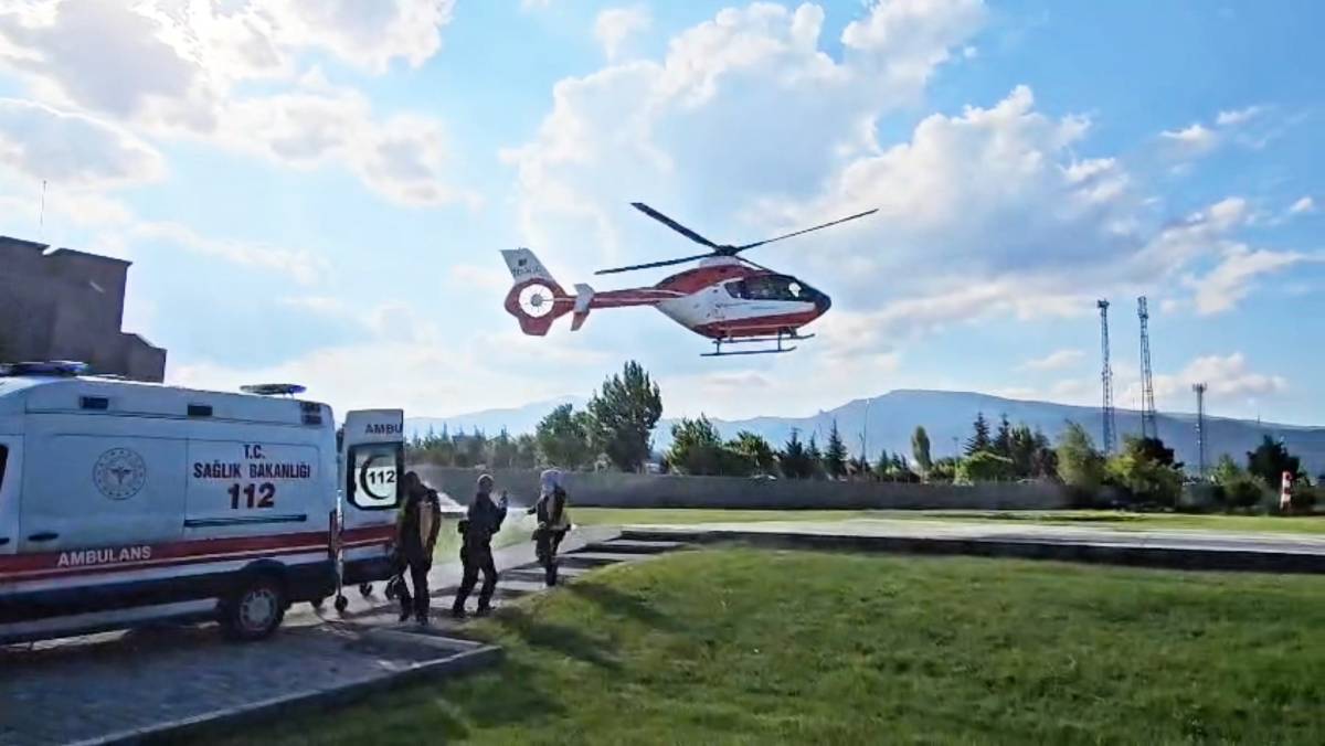 PREMATÜRE İKİZLERDEN BİRİ HELİKOPTER AMBULANSLA NİĞDE'YE NAKLEDİLDİ