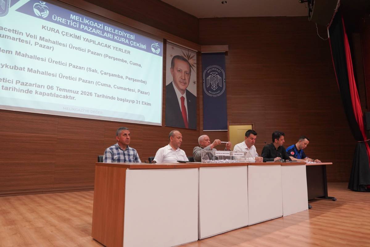 MELİKGAZİ BELEDİYESİ ÜRETİCİ PAZARI İÇİN KURA ÇEKİMİ YAPILDI