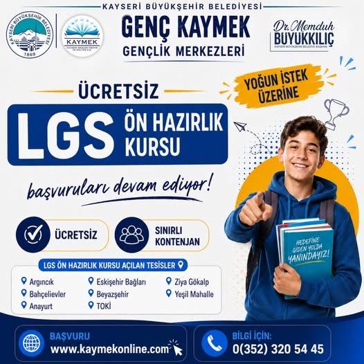 BÜYÜKŞEHİR'DEN GENÇLERE TYT, LGS VE YDS KURSLARI