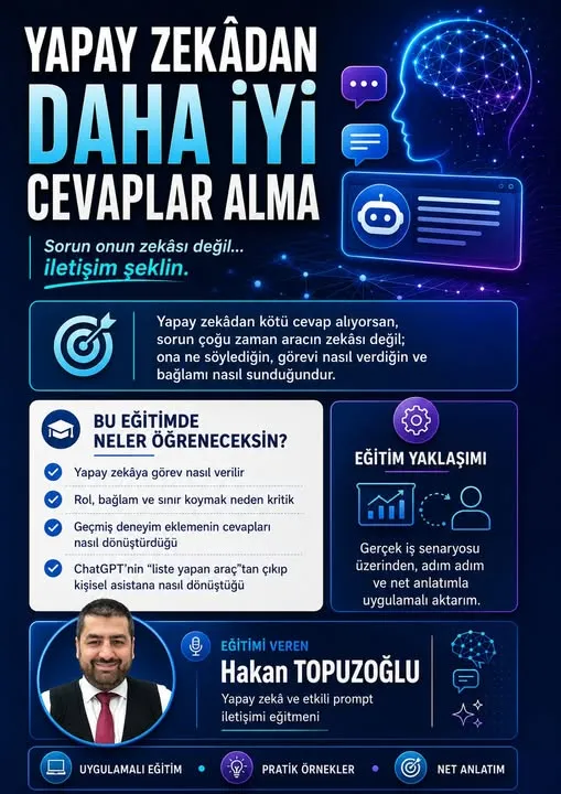YAPAY ZEKÂDAN DAHA İYİ SONUÇLAR ALMANIN SIRLARI BU KAMPTA ANLATILACAK