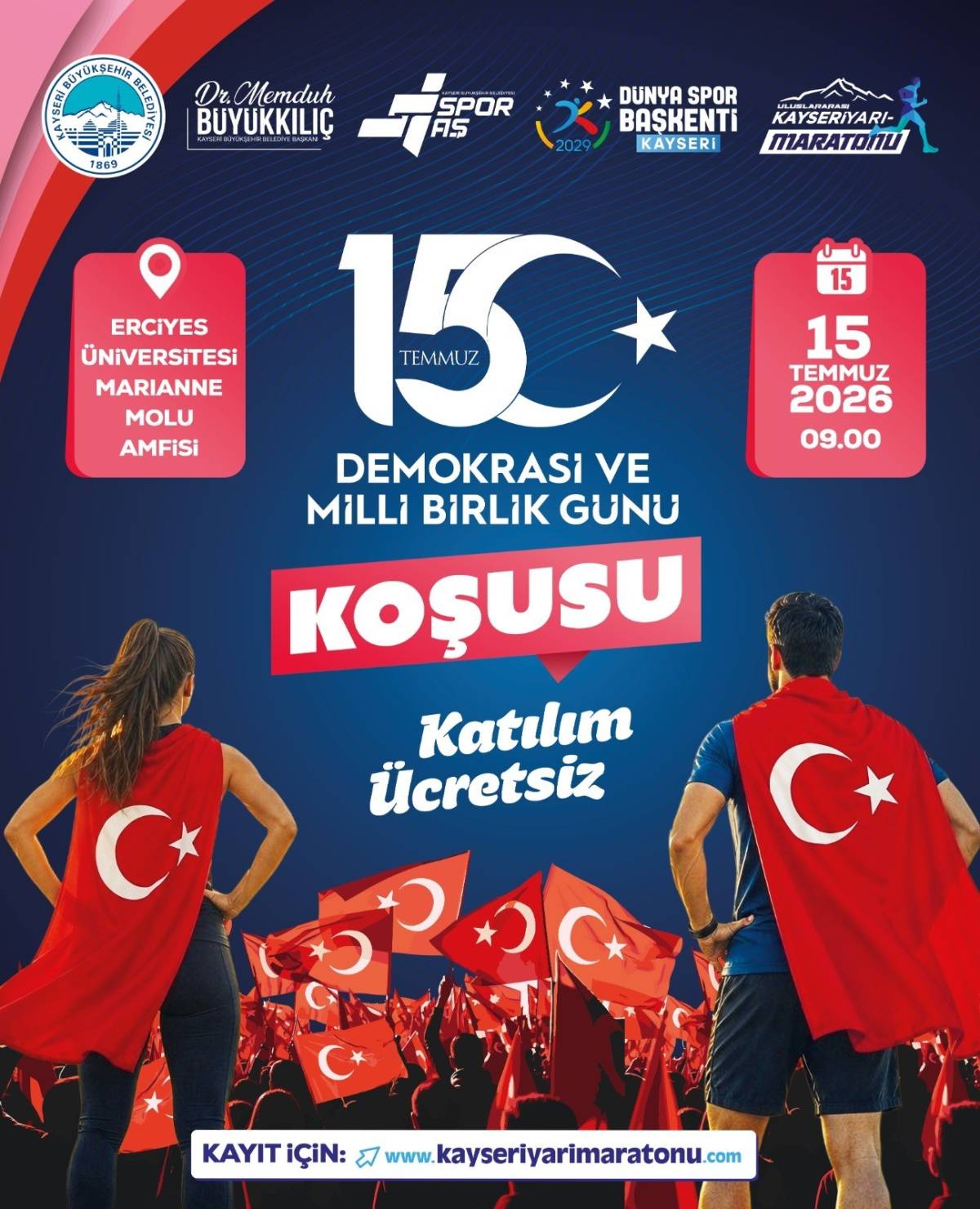 BÜYÜKŞEHİRDEN 15 TEMMUZ DEMOKRASİ VE MİLLİ BİRLİK GÜNÜ’NE ANLAMLI KOŞU