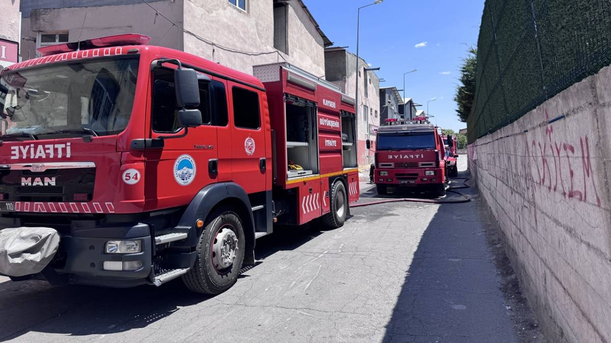 ÇELİK EŞYA ATÖLYESİNDE KORKUTAN YANGIN