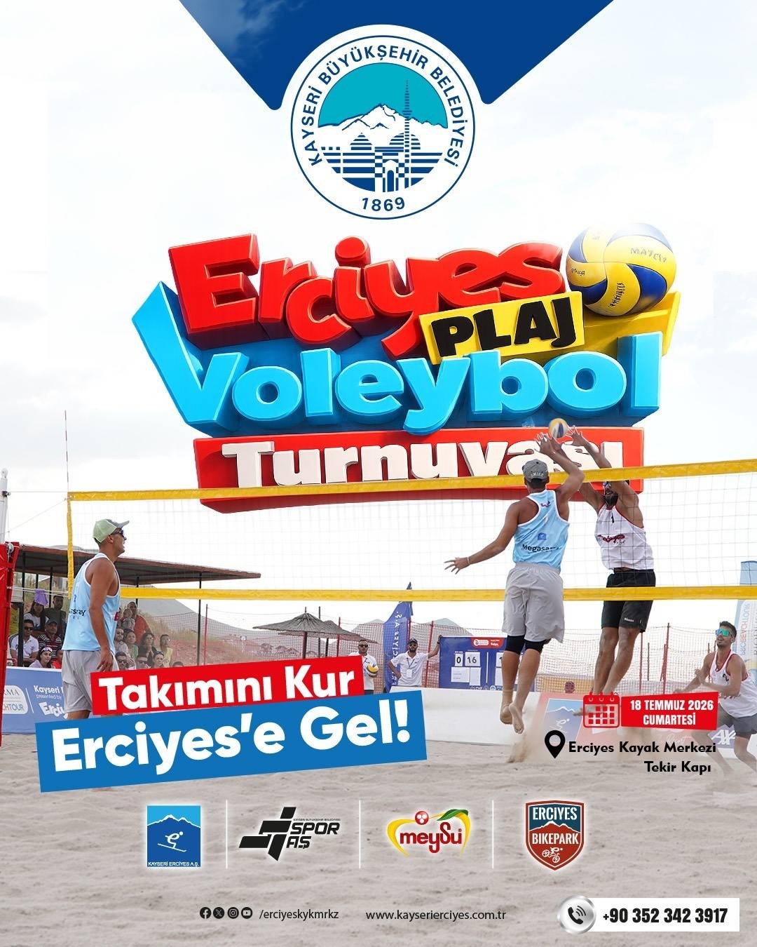 ERCİYES, VOLEYBOL TUTKUNLARINI BULUŞTURACAK